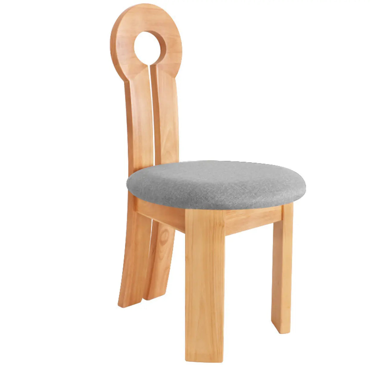 Key Slat Back Sherpa Curved Wood Side Dining Chair Black Image - 6