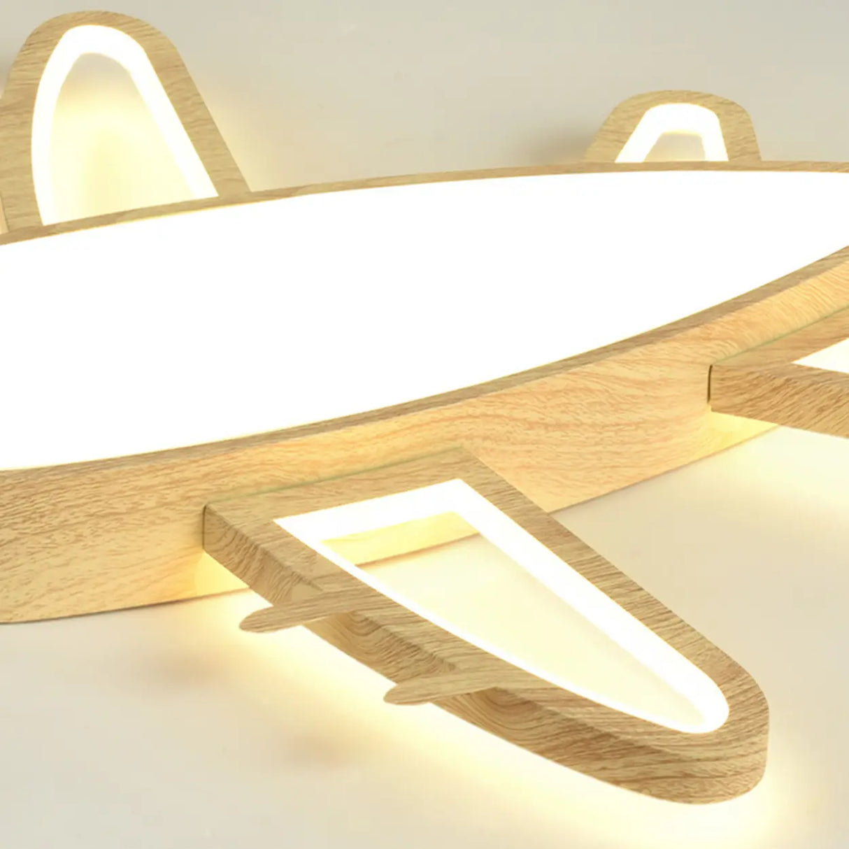 Kids Bedroom Airplane LED Flush Mount Ceiling Light Image - 10