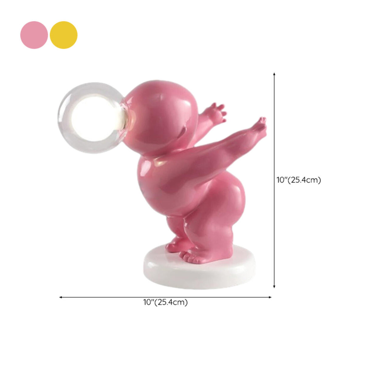 Kids Room Blue Resin Clear Globe Shade Decor Table Lamp