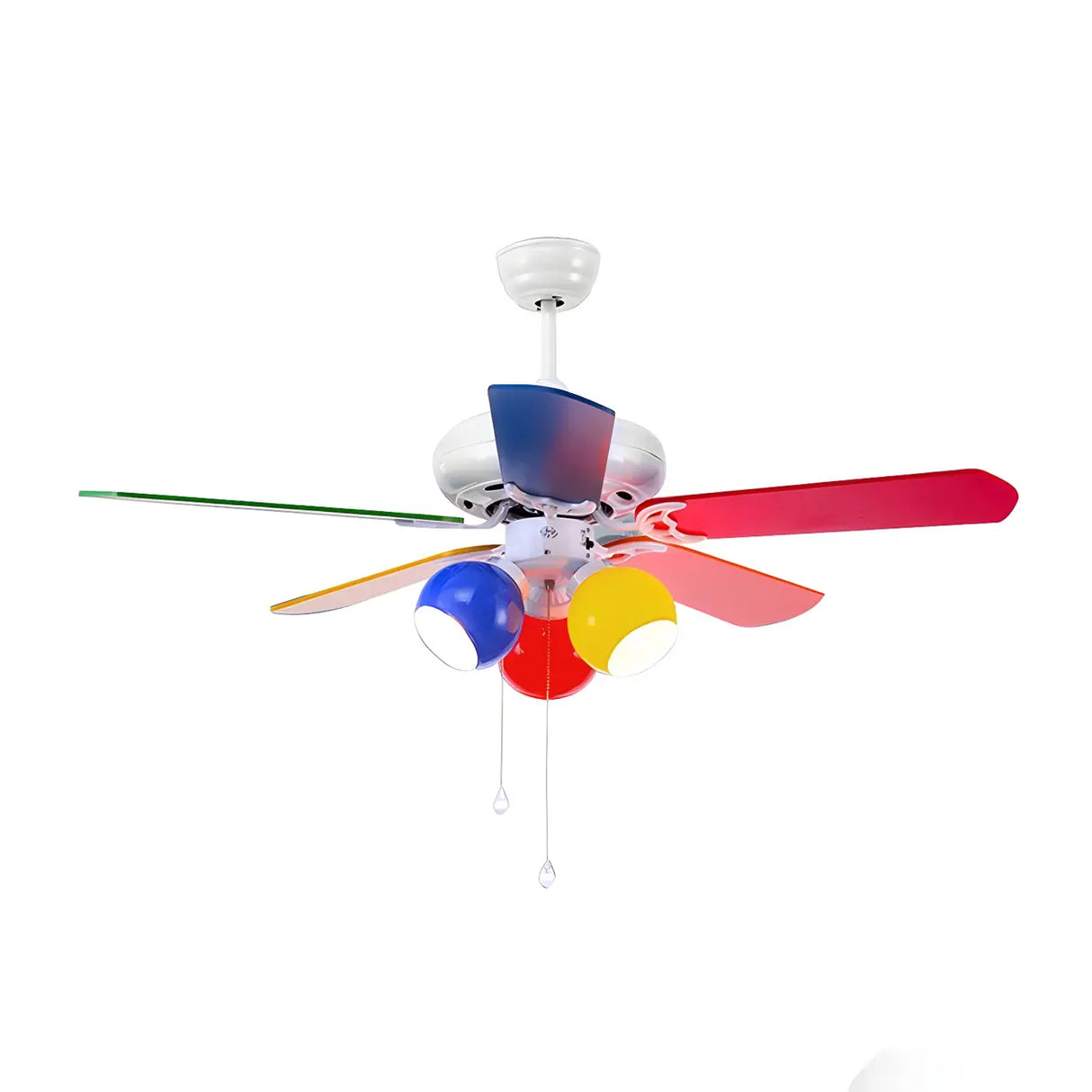 Kids Room Chic Multicolor 5 Blade Ceiling Fan Light Image - 6