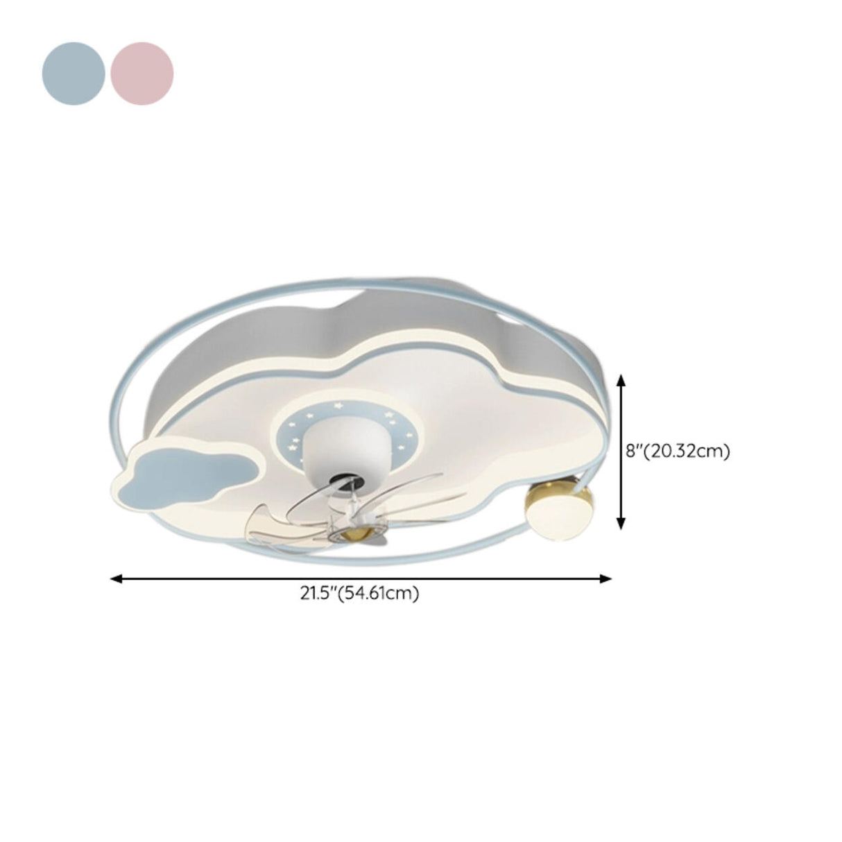 Kids Room Elegant Linear Flower Ceiling Fan with Light