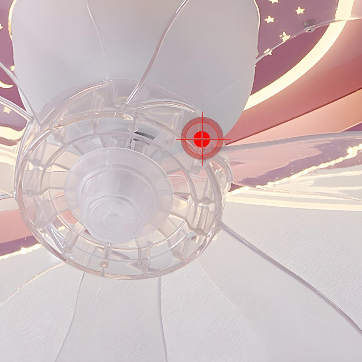 Kids Room Exquisite Oval Galaxy Ceiling Fan with Light Image - 10