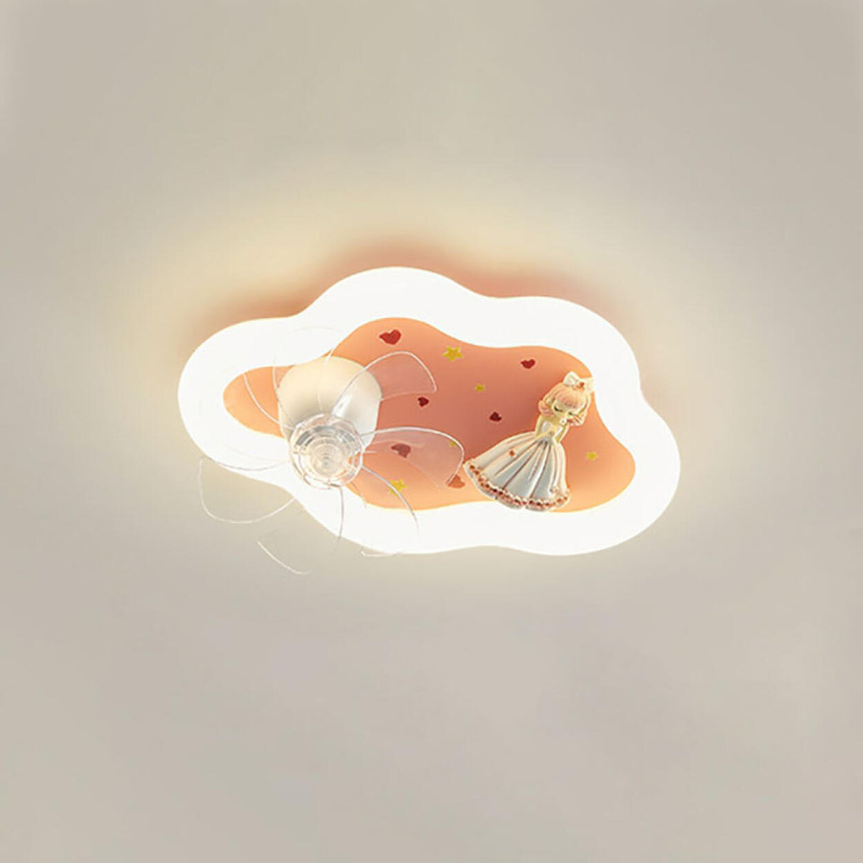 Kids Room Geometric Remote Dimming Ceiling Fan Lights Image - 11