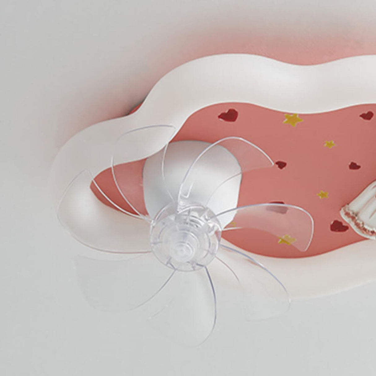 Kids Room Geometric Remote Dimming Ceiling Fan Lights Image - 12