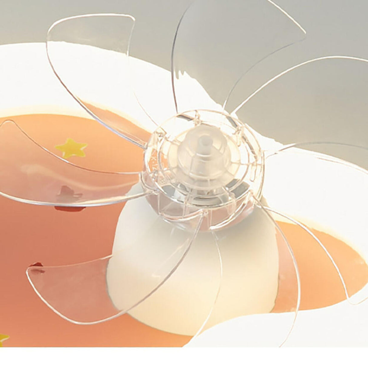 Kids Room Geometric Remote Dimming Ceiling Fan Lights Image - 13