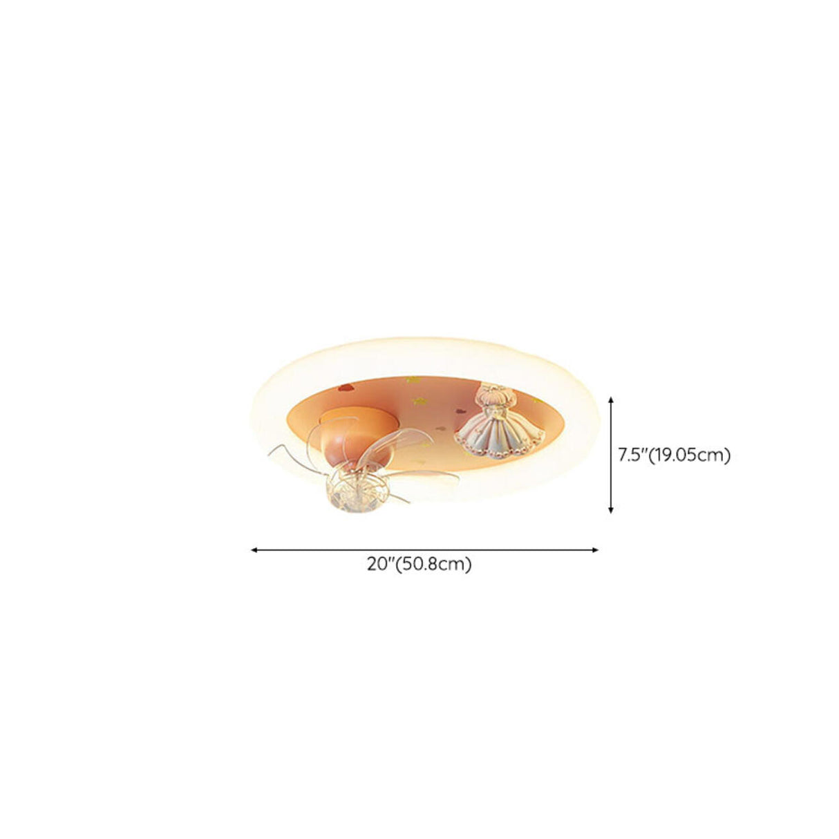 Kids Room Geometric Remote Dimming Ceiling Fan Lights Image - 20