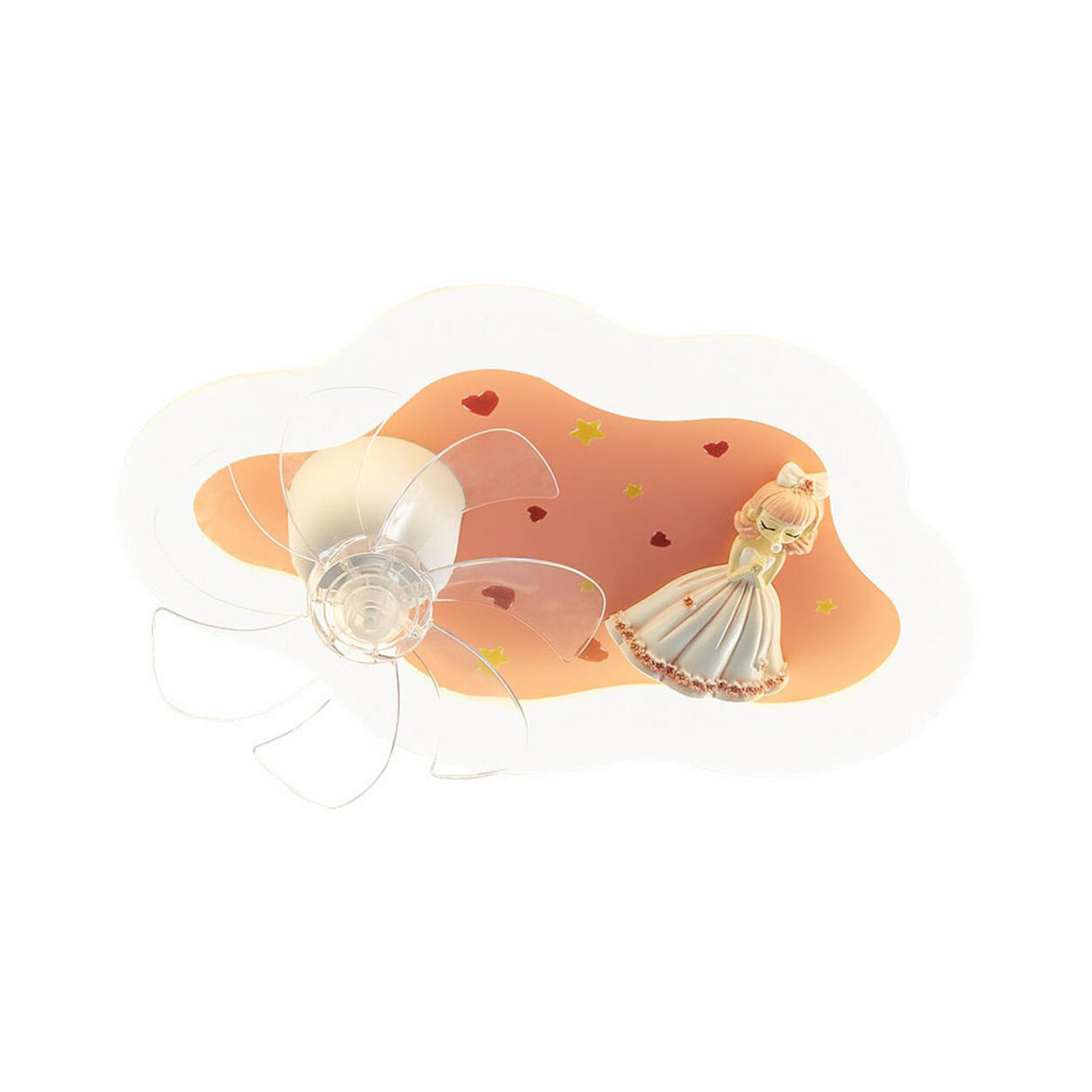 Kids Room Geometric Remote Dimming Ceiling Fan Lights Image - 5