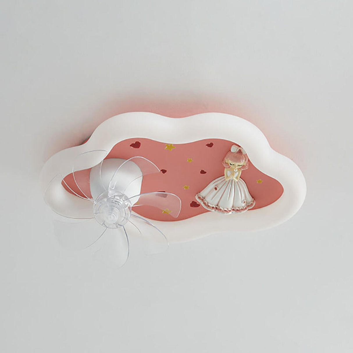 Kids Room Geometric Remote Dimming Ceiling Fan Lights Image - 6