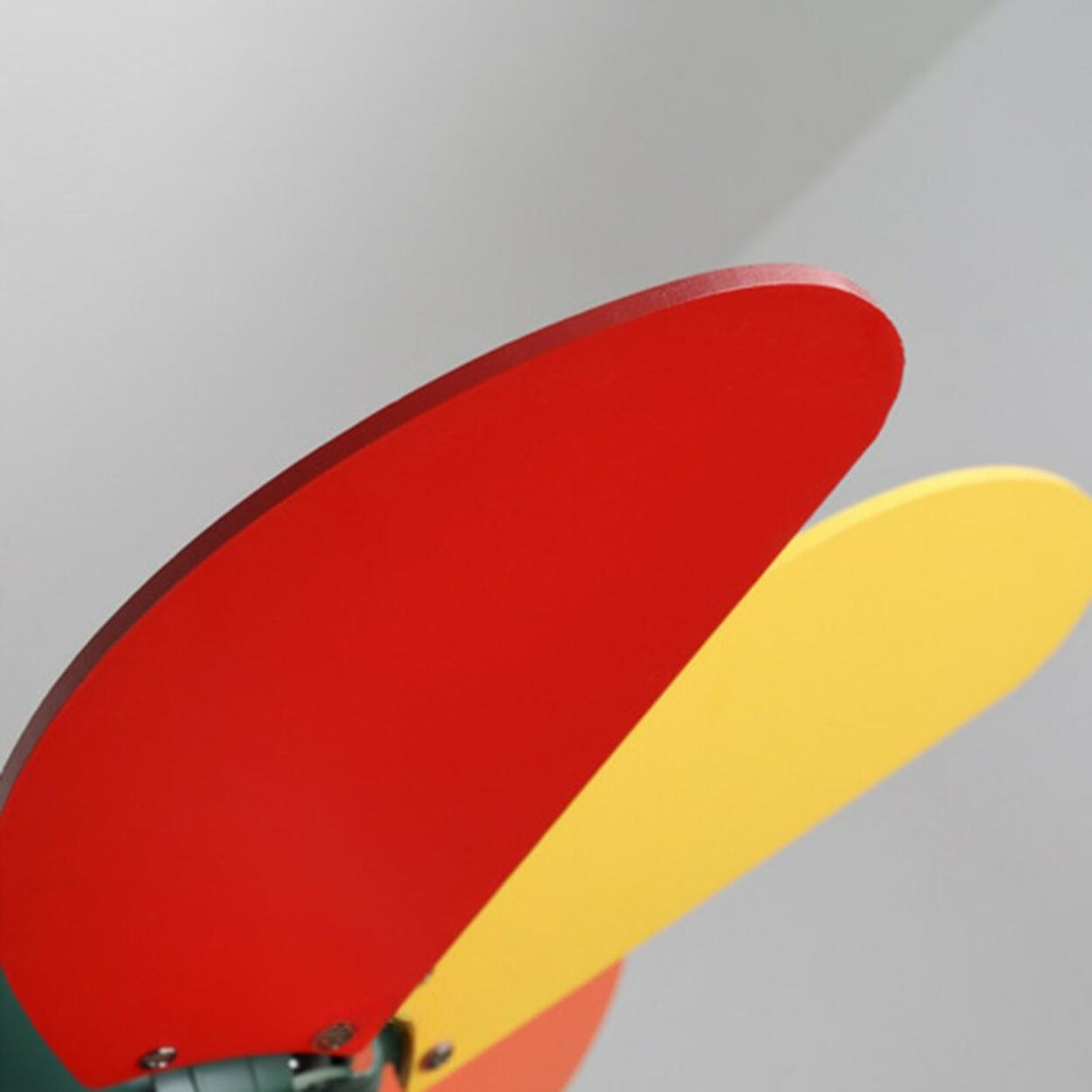 Kids Room Multi-Colored Wood Blades Ceiling Fan Light Image - 9