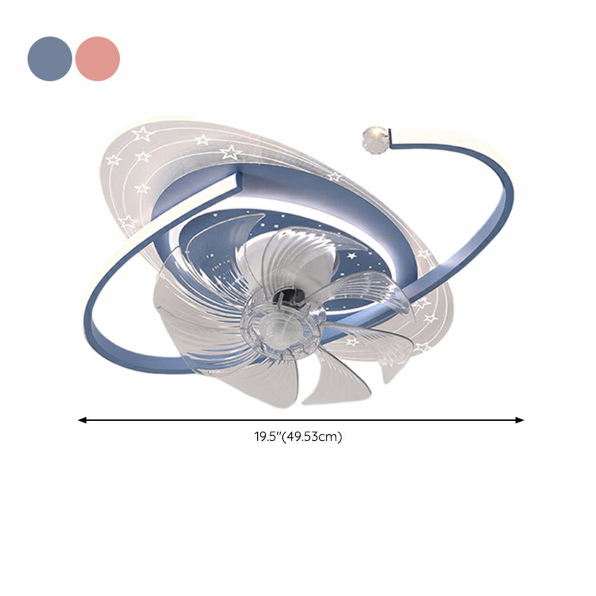 Kids Room Planet 8 Blade Ceiling Fan with LED Light