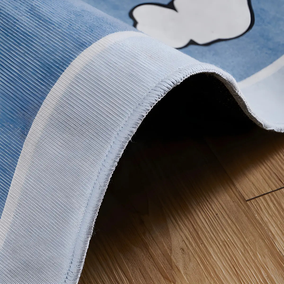 Kids Room Playful Car Road Polyester White Area Rug Image - 6