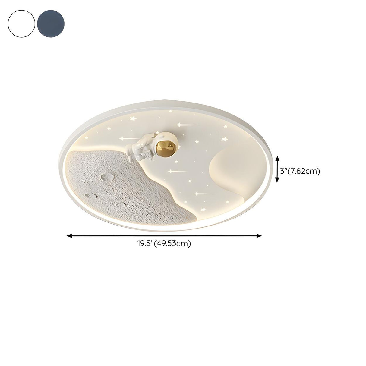 Kids Room Round Astronaut LED Flush Mount Ceiling Light