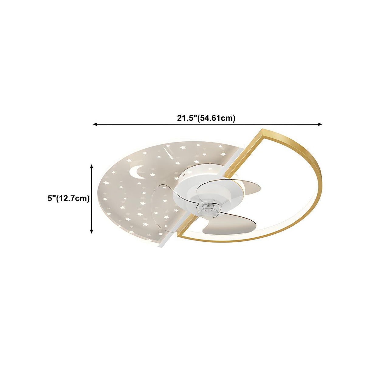 Kids Room Stylish Cartoon Starry Ceiling Fan Light