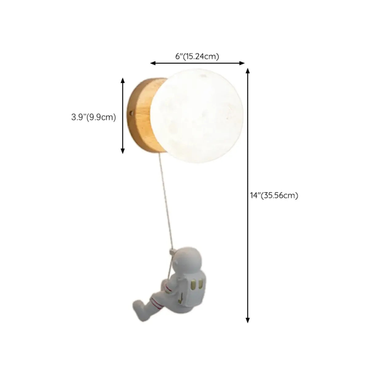 Kids' Room Cute Bear-Themed Wood Globe Wall Sconce Image - 18