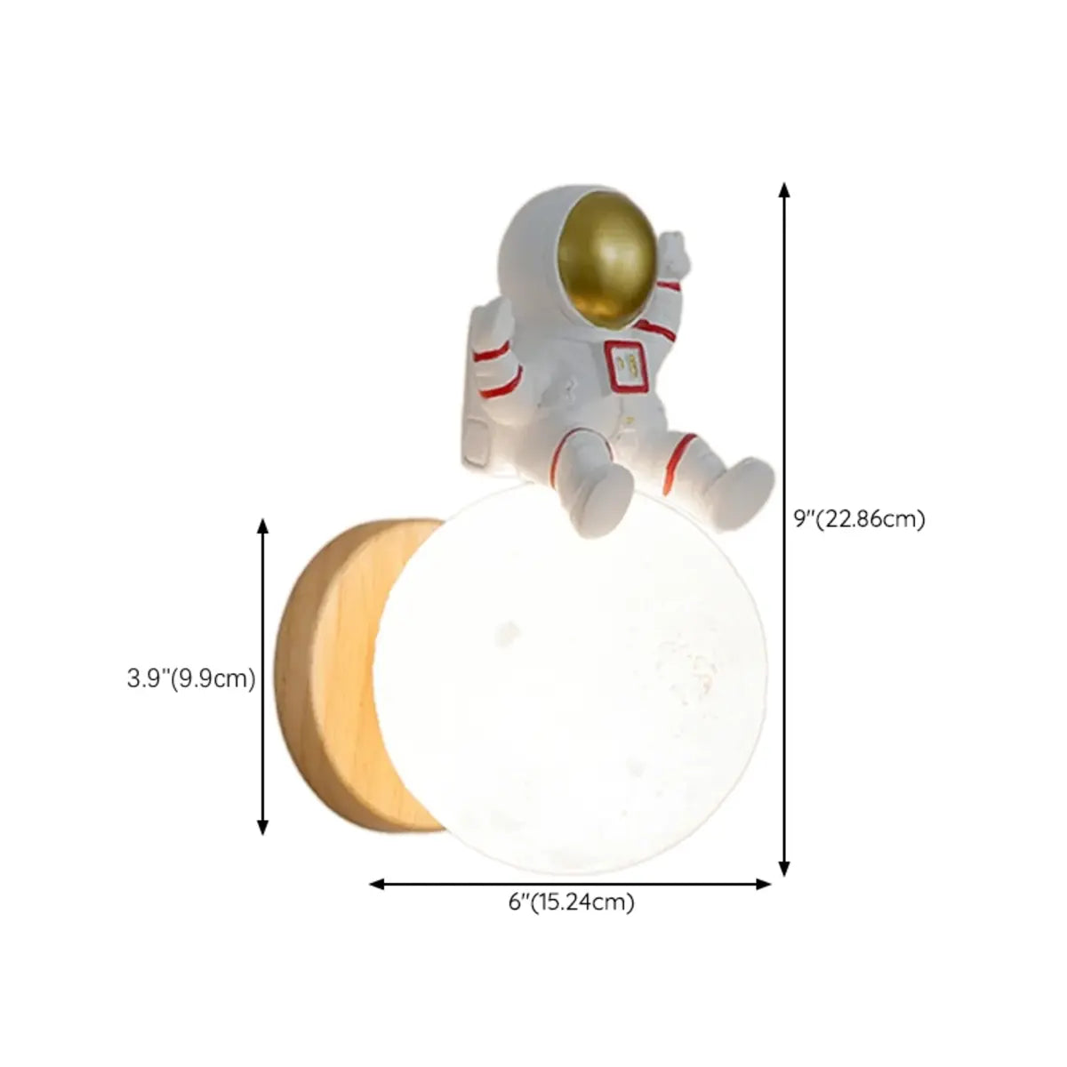 Kids' Room Cute Bear-Themed Wood Globe Wall Sconce Image - 20