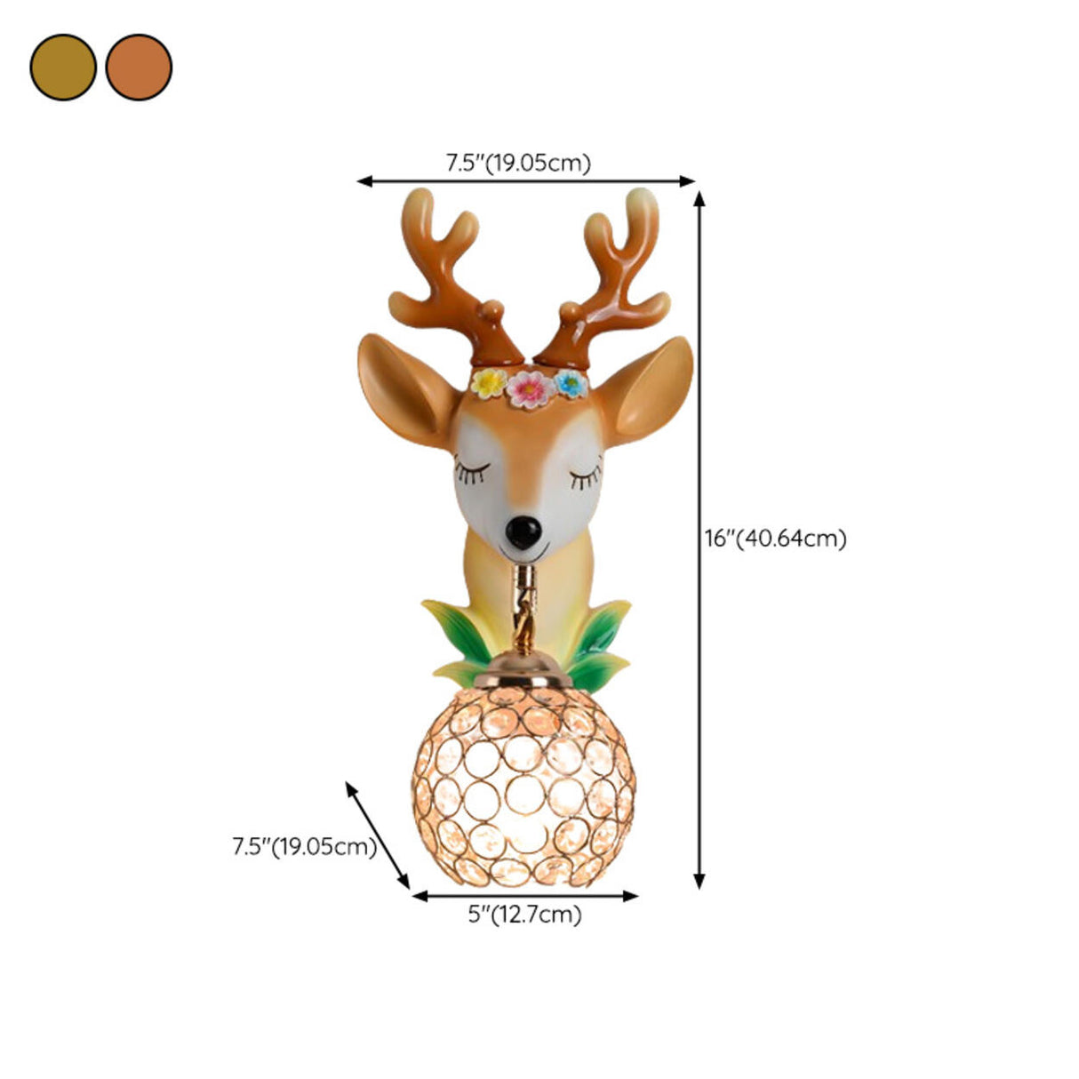 Kids' Room Whimsical Unicorn Crystal Globe Wall Light Image - 20