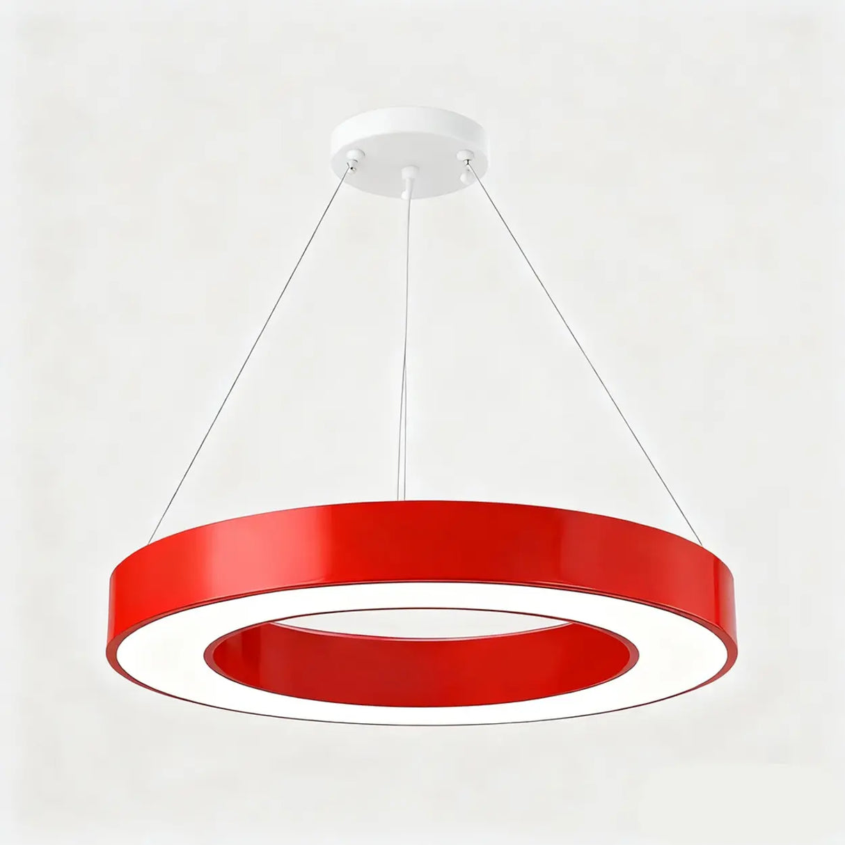 Kindergarten Colorful Circular Ring LED Pendant Light Image - 4