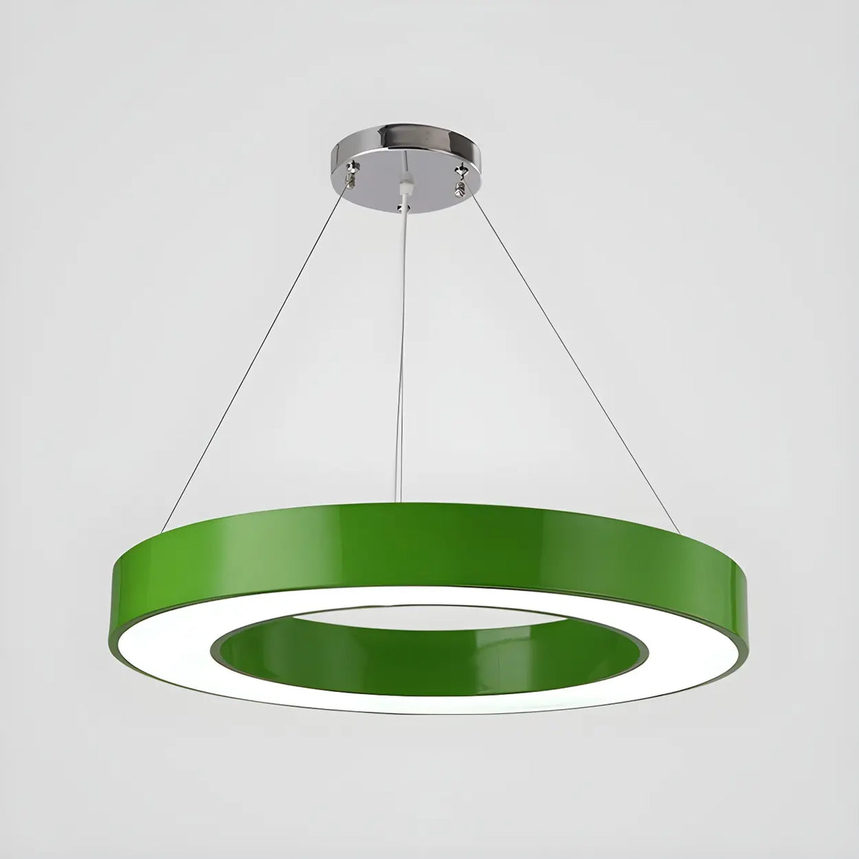 Kindergarten Colorful Circular Ring LED Pendant Light Image - 5