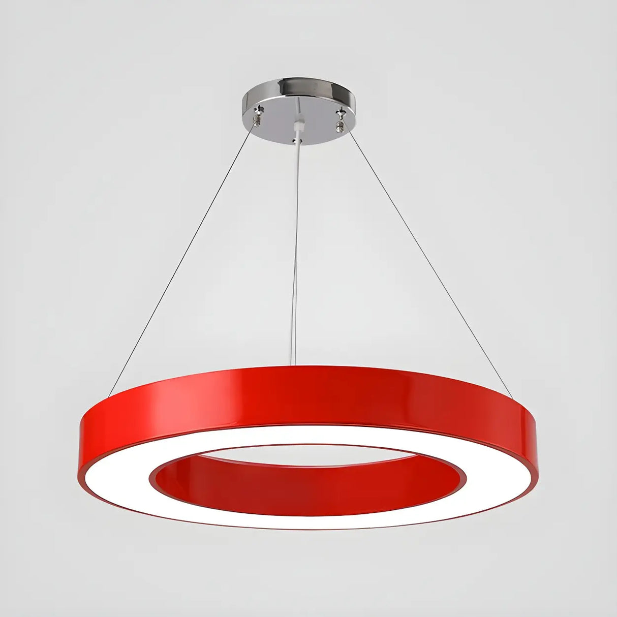 Kindergarten Colorful Circular Ring LED Pendant Light Image - 6