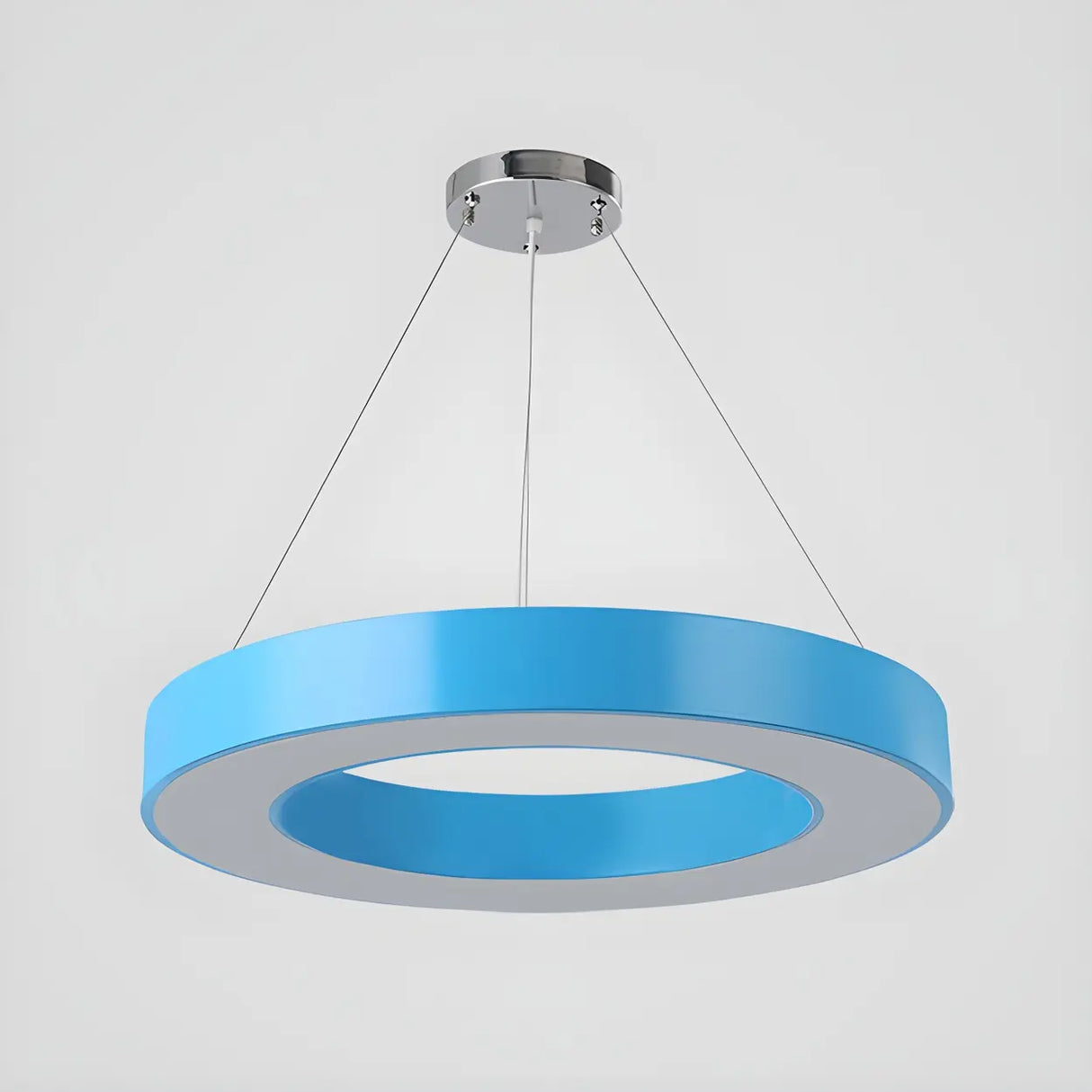 Kindergarten Colorful Circular Ring LED Pendant Light Image - 7