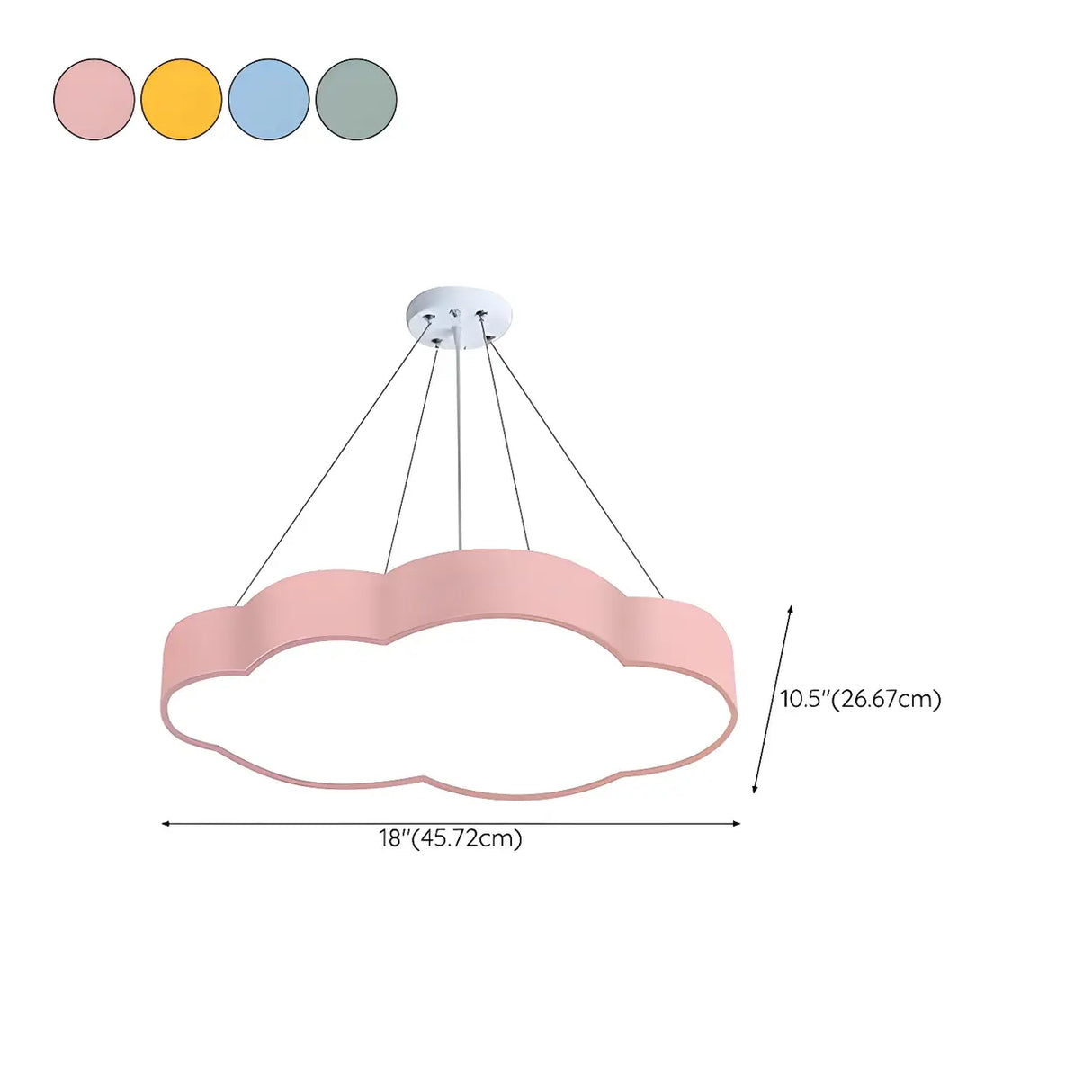 Kindergarten Hanging Cloud LED Semi-Flush Mount Light