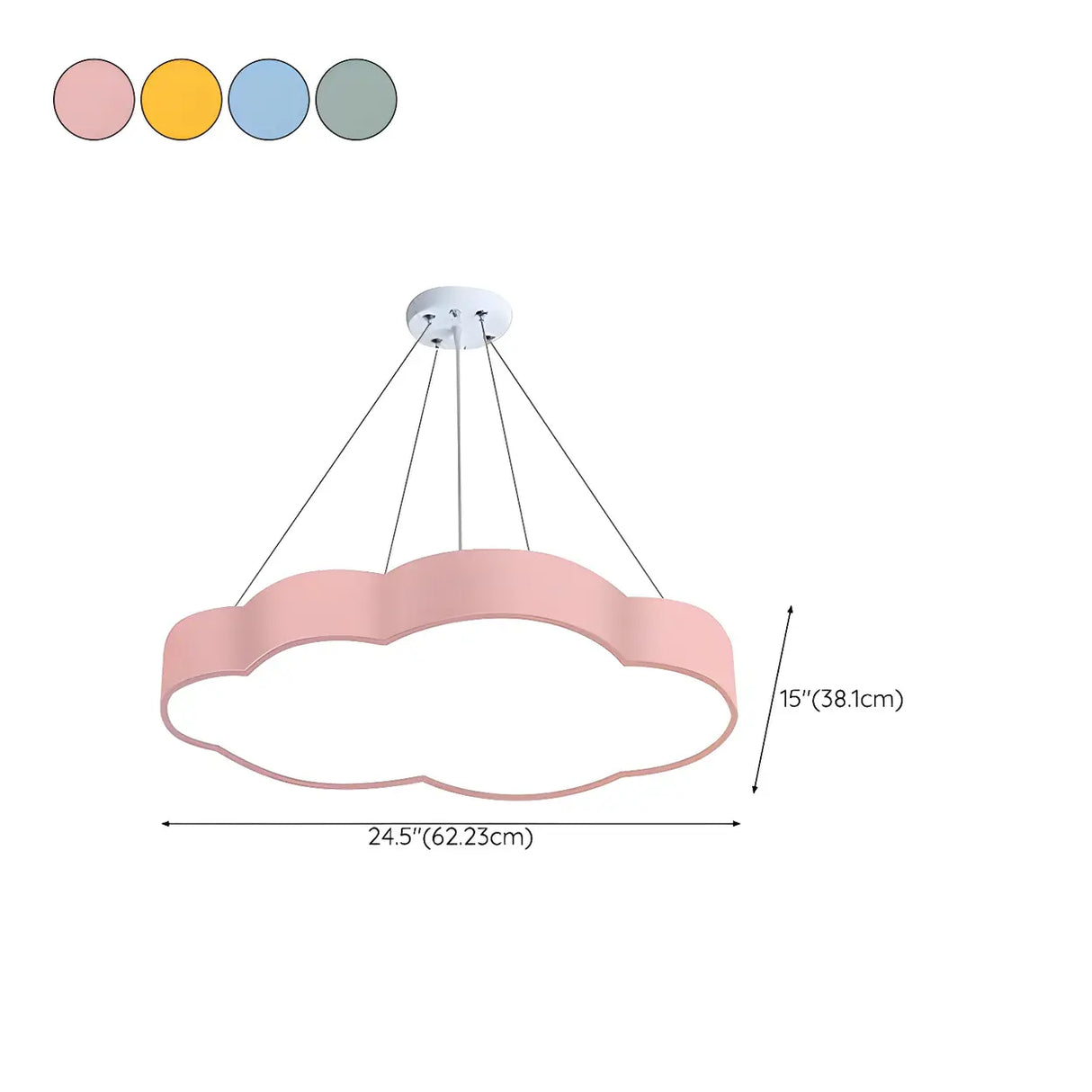 Kindergarten Hanging Cloud LED Semi-Flush Mount Light Image - 13