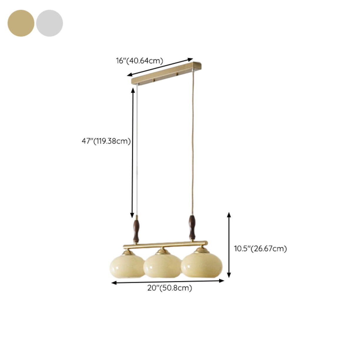 Kitchen Adjustable Drum 4-Light Wood Hanging Light