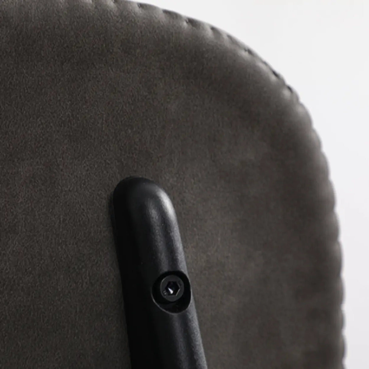 Kitchen Faux Leather Armless Black Legs Dining Chair Image - 12