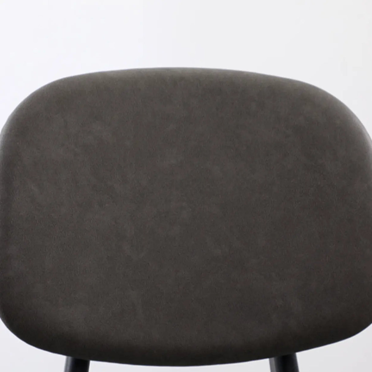 Kitchen Faux Leather Armless Black Legs Dining Chair Image - 8