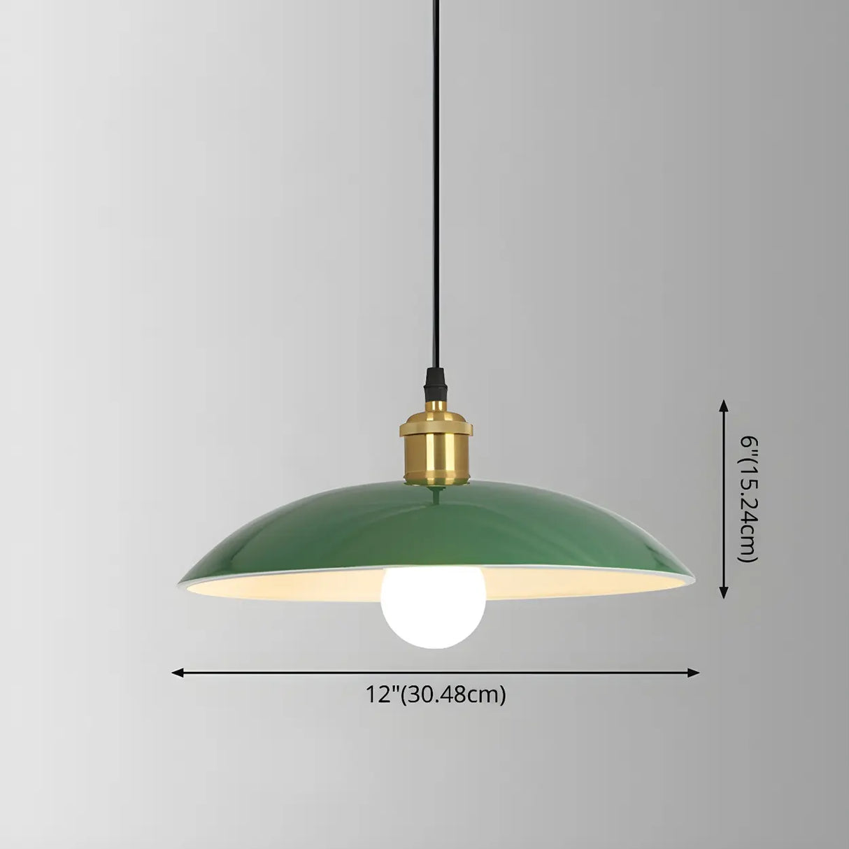 Kitchen Industrial Mini Green Iron Pendant Light Image - 11