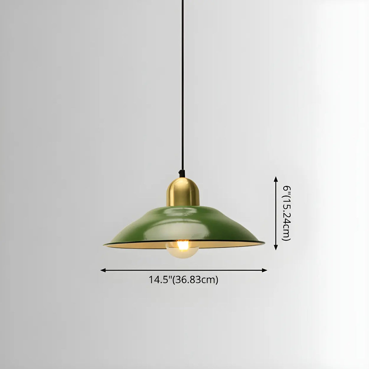 Kitchen Industrial Mini Green Iron Pendant Light Image - 14