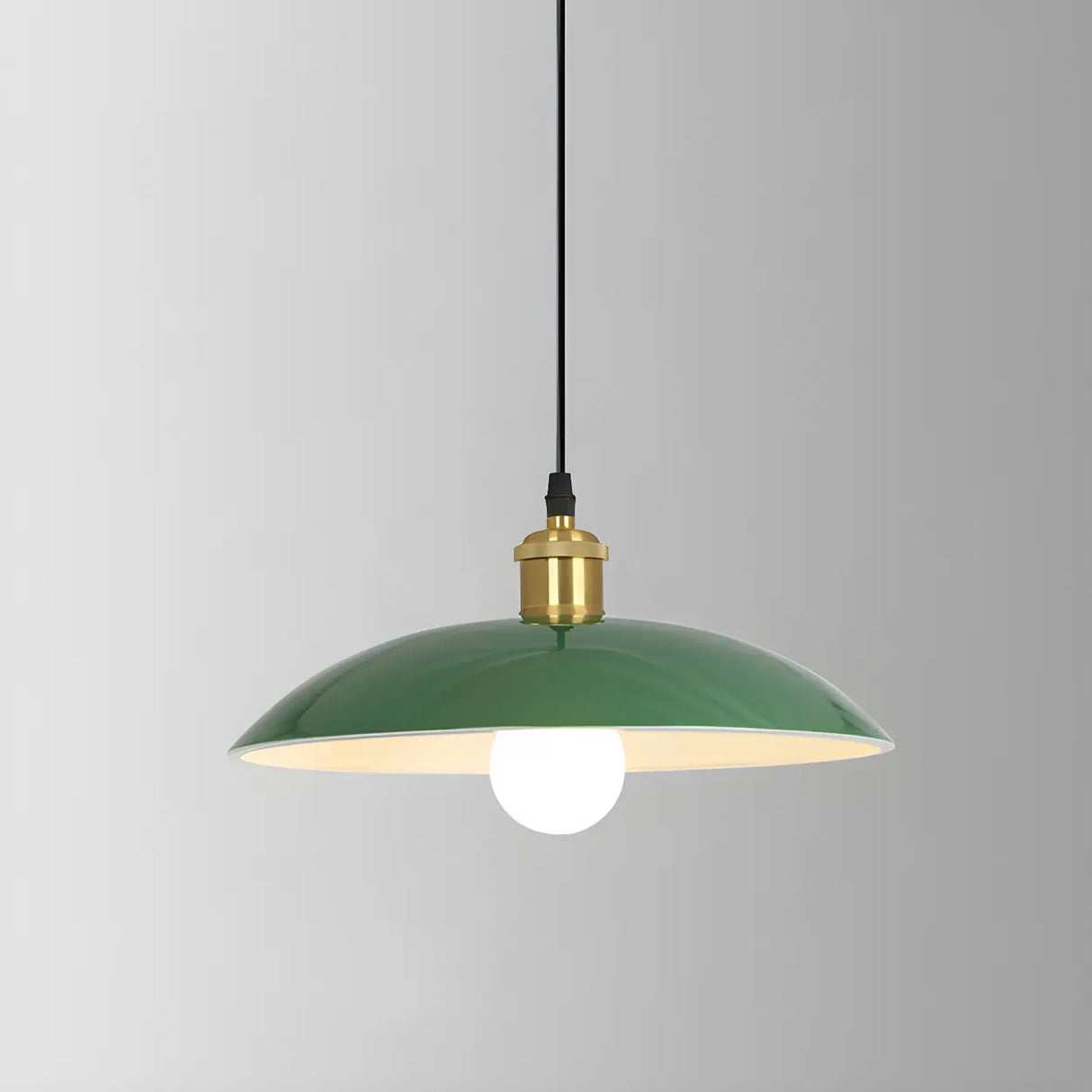 Kitchen Industrial Mini Green Iron Pendant Light Image - 2
