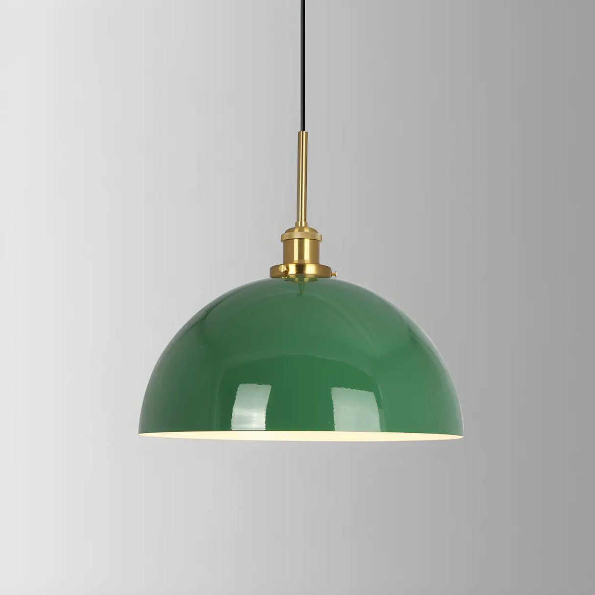 Kitchen Industrial Mini Green Iron Pendant Light Image - 3