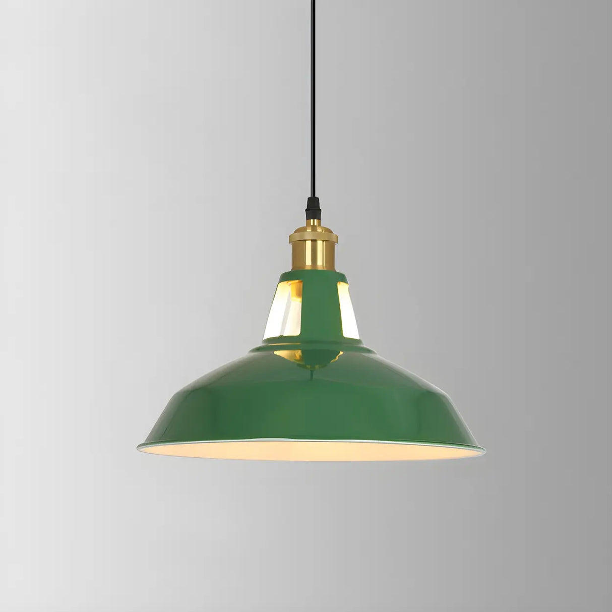 Kitchen Industrial Mini Green Iron Pendant Light Image - 9