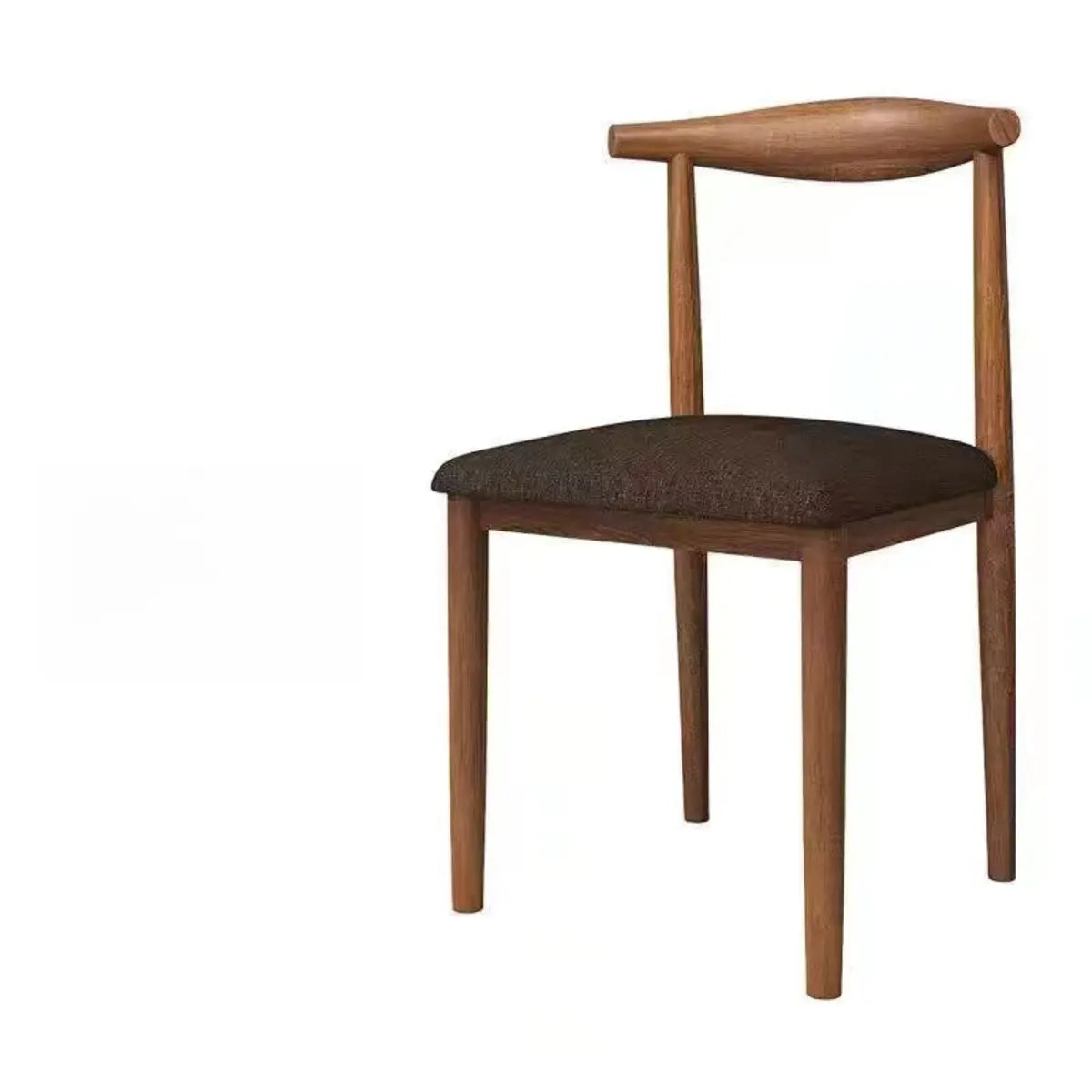 Kitchen Linen Seat Open Back Wood Dining Chair Green Image - 19