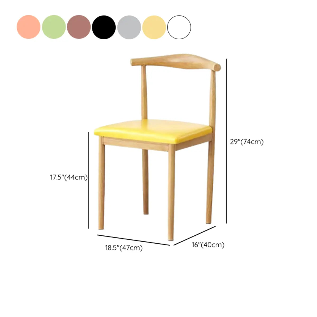 Kitchen Linen Seat Open Back Wood Dining Chair Green Image - 25