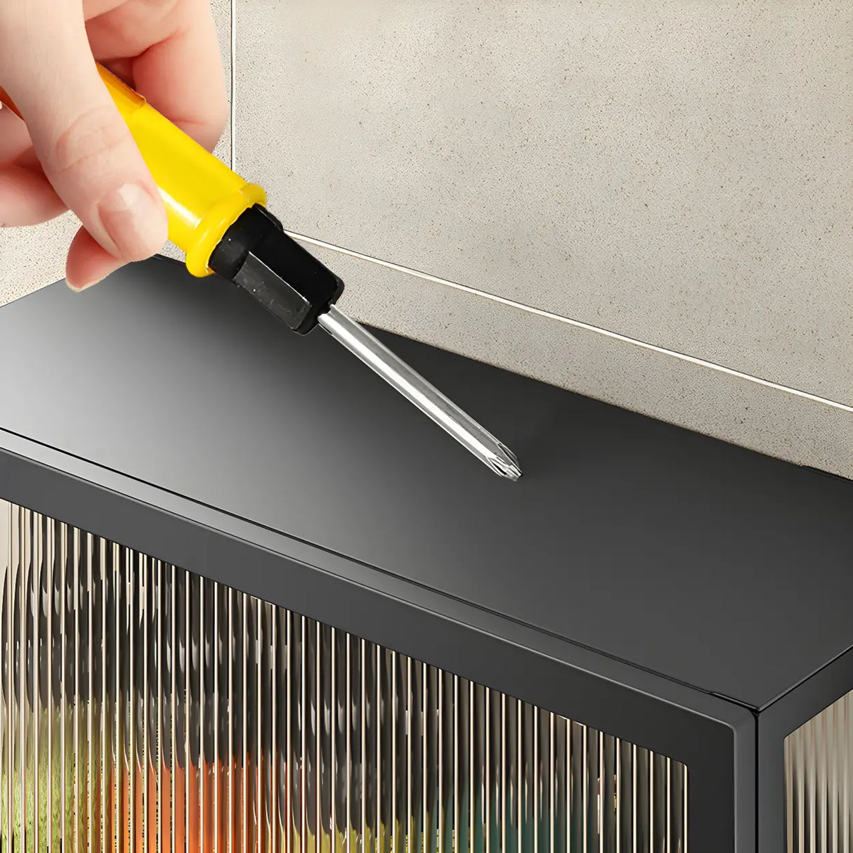 Kitchen Rectangular Wall-Mount Metal Storage Cabinet Image - 16