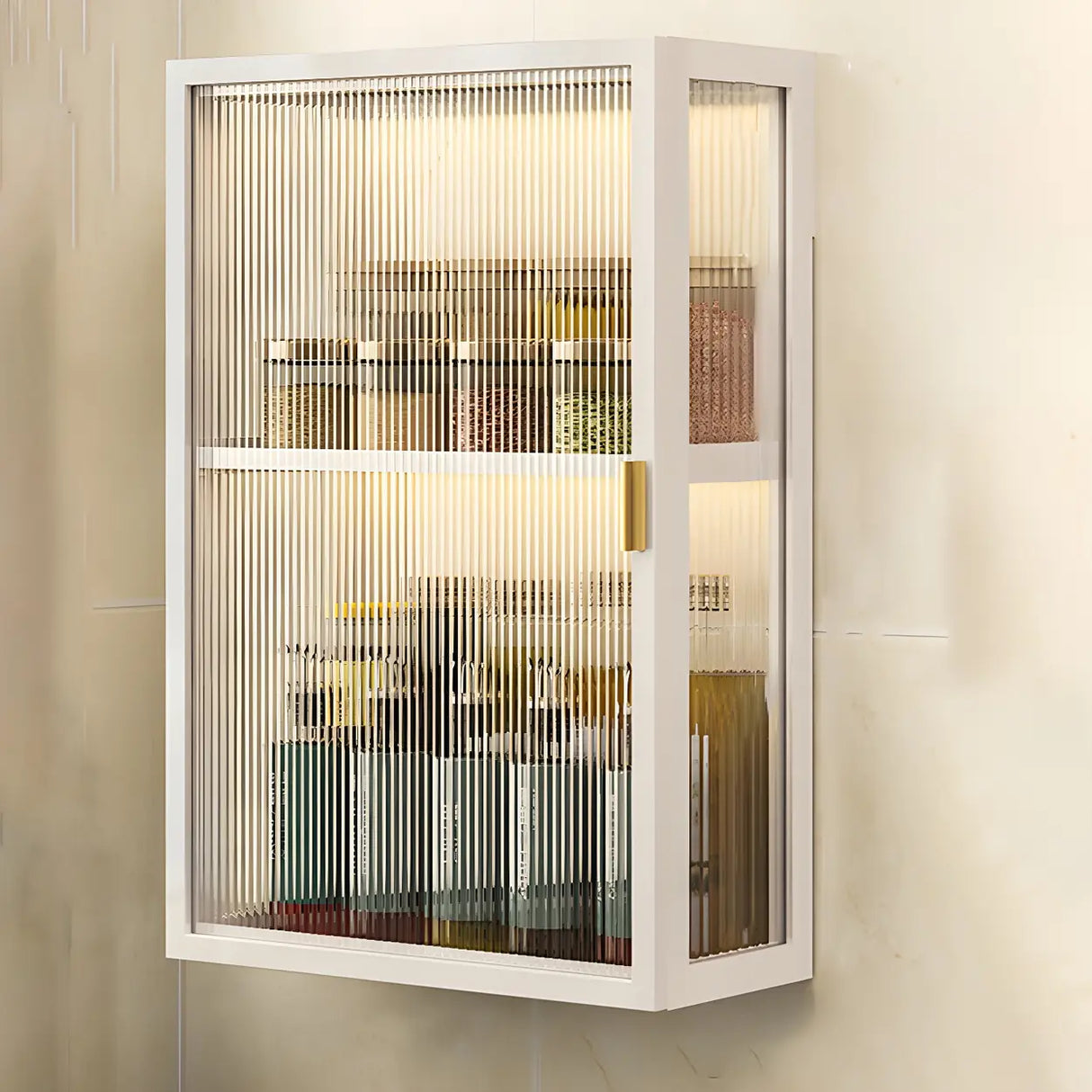 Kitchen Rectangular Wall-Mount Metal Storage Cabinet Image - 19