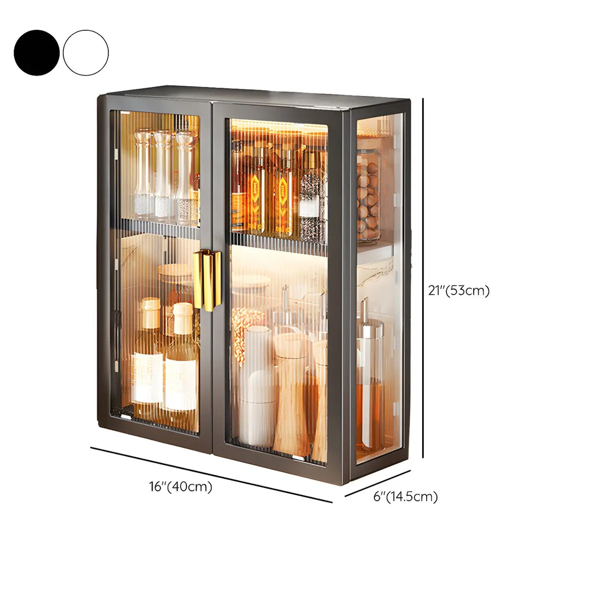 Kitchen Rectangular Wall-Mount Metal Storage Cabinet Image - 30