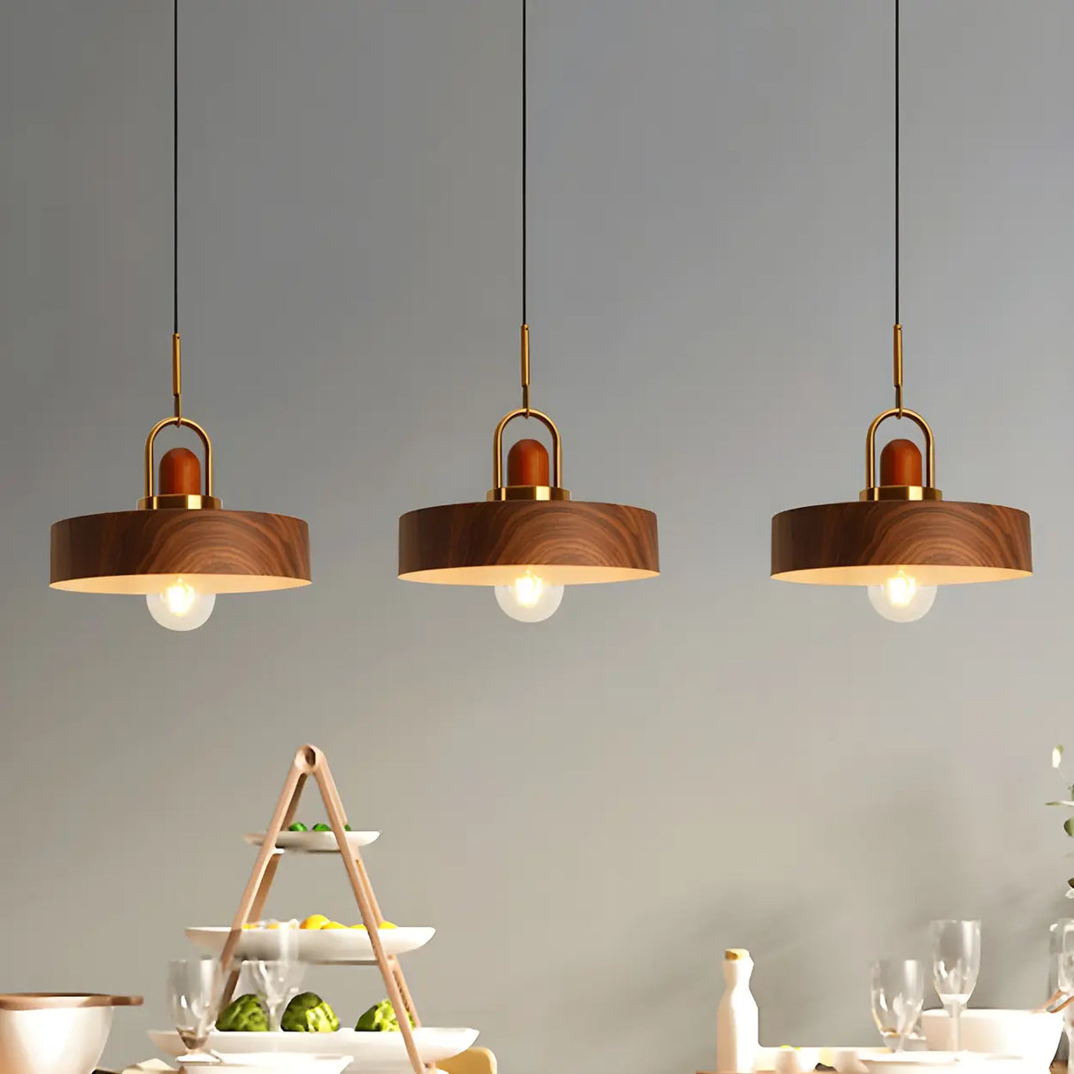 Kitchen Simplicity Metal Geometric Pendant Light Image - 10