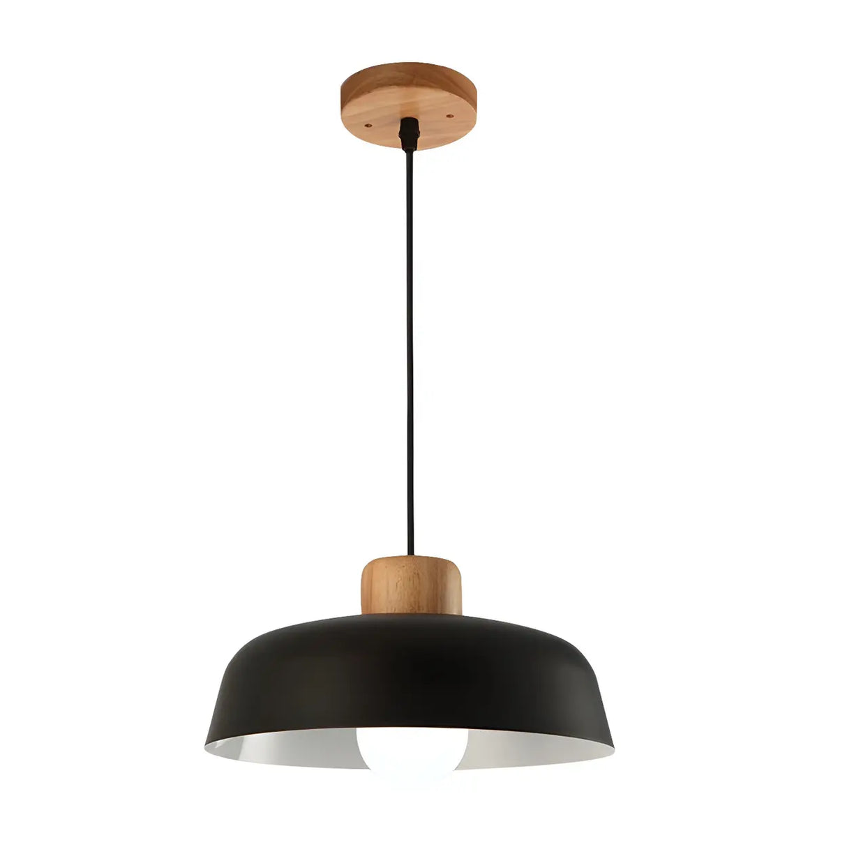 Kitchen Simplistic Bowl-Shaped Metal Pendant Light Image - 4
