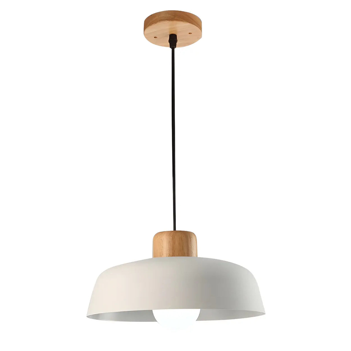 Kitchen Simplistic Bowl-Shaped Metal Pendant Light Image - 8