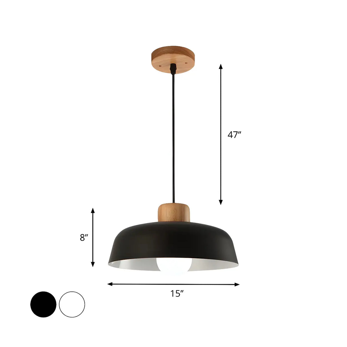 Kitchen Simplistic Bowl-Shaped Metal Pendant Light