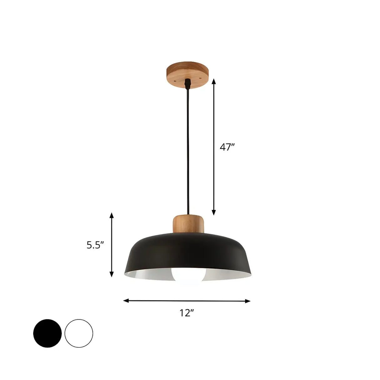 Kitchen Simplistic Bowl-Shaped Metal Pendant Light Image - 10