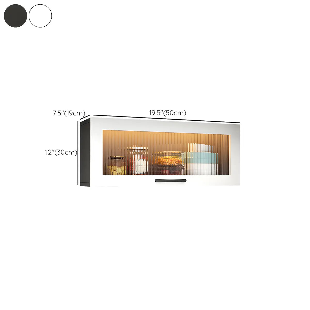 Kitchen Wood Wall-Mounted Storage China Cabinets White Image - 20