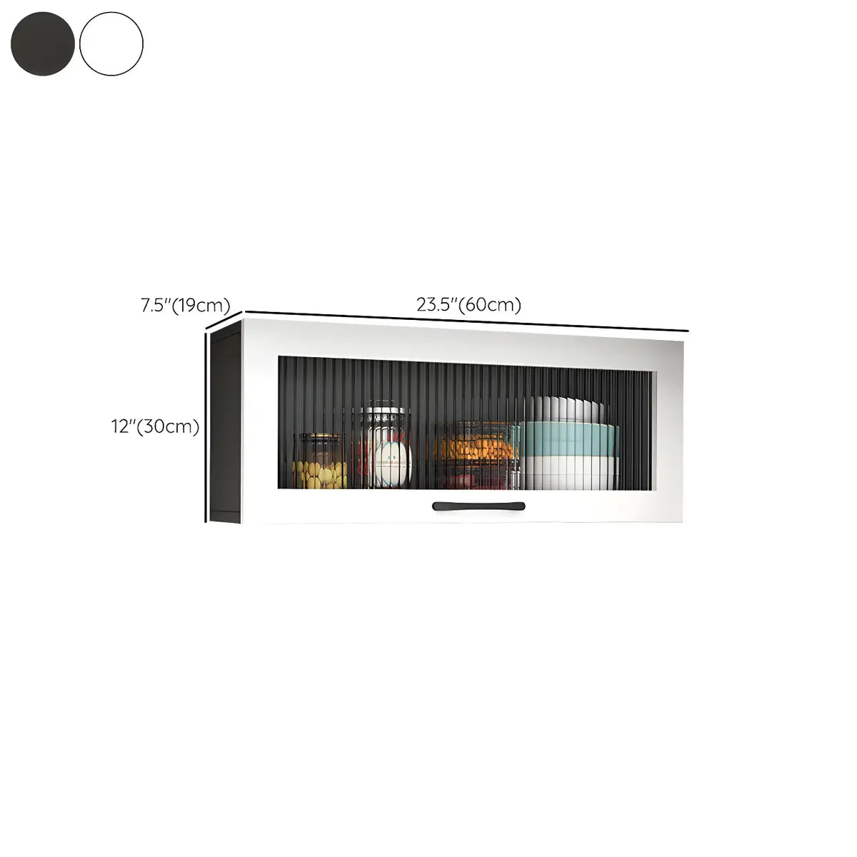 Kitchen Wood Wall-Mounted Storage China Cabinets White Image - 21