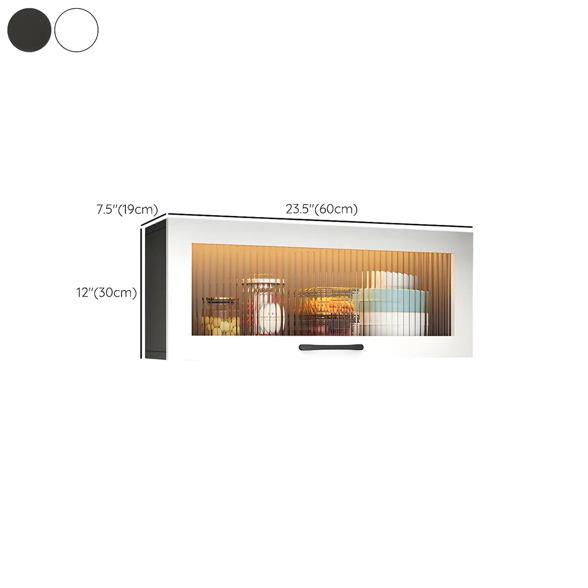 Kitchen Wood Wall-Mounted Storage China Cabinets White Image - 22