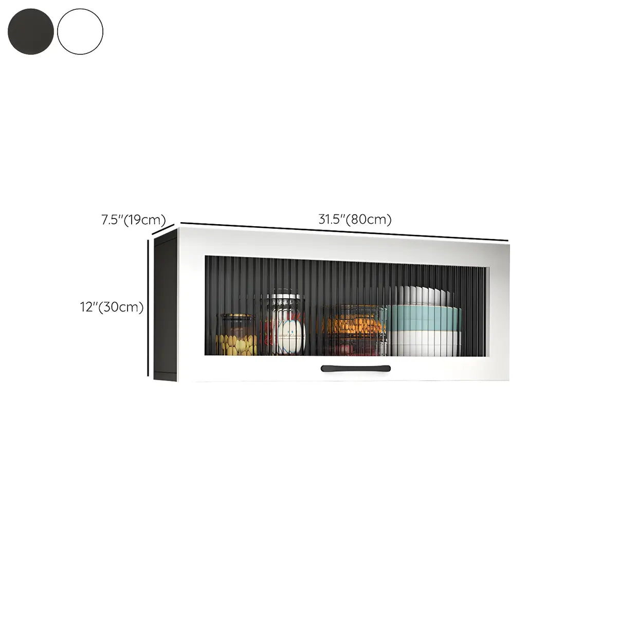 Kitchen Wood Wall-Mounted Storage China Cabinets White Image - 23