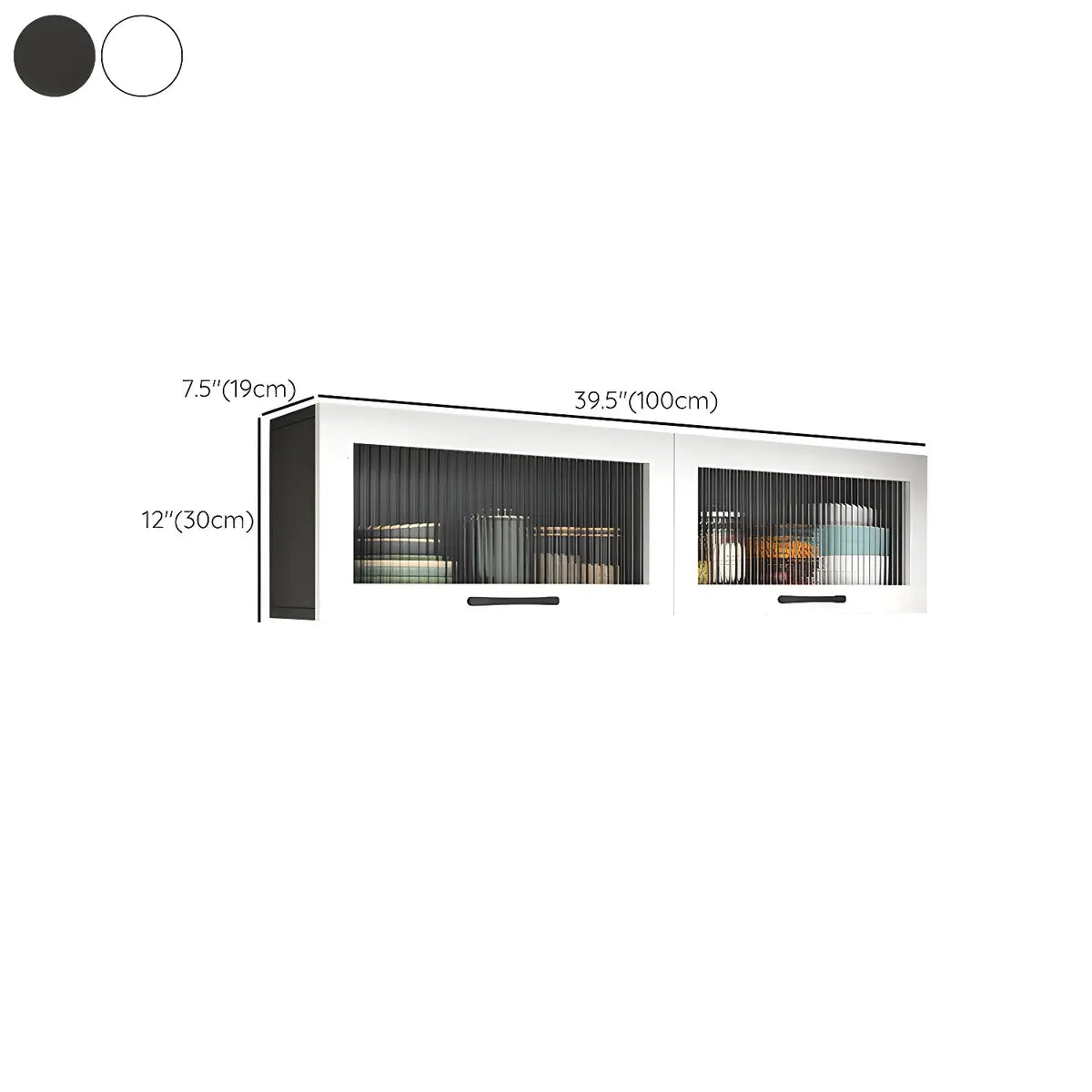 Kitchen Wood Wall-Mounted Storage China Cabinets White Image - 25