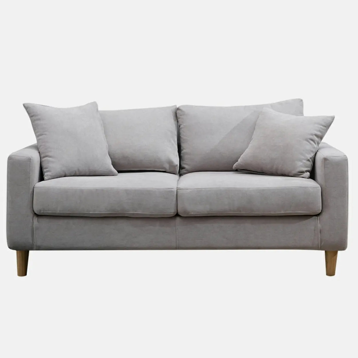 Lake Blue Flannel Square Arm Pillow Back Storage Sofa Image - 2